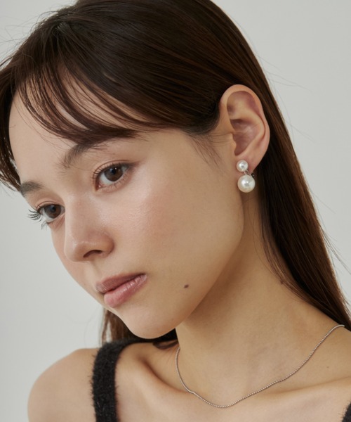 ciite'（シーテ）の「2連パールイヤリング  (両耳用)（イヤリング・レディース・ホワイト/ホワイト系その他/ホワイト系その他2・FREE）」の17枚目の写真