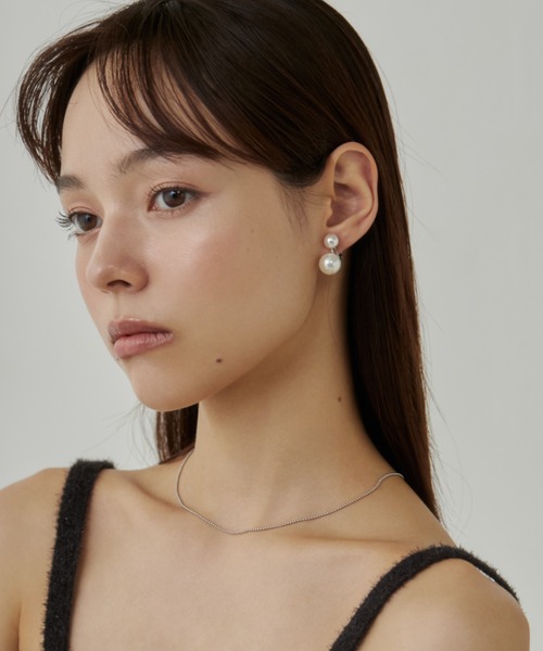 ciite'（シーテ）の「2連パールイヤリング  (両耳用)（イヤリング・レディース・ホワイト/ホワイト系その他/ホワイト系その他2・FREE）」の19枚目の写真