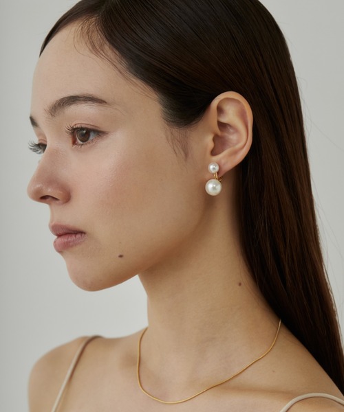 ciite'（シーテ）の「2連パールイヤリング  (両耳用)（イヤリング・レディース・ホワイト/ホワイト系その他/ホワイト系その他2・FREE）」の21枚目の写真
