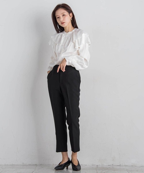 QUEENS COURT（クイーンズコート）の「テーパードパンツ≪洗濯機で洗える/撥水加工≫（その他パンツ・レディース・ブラック/ネイビー/ピンク・S/XS/M）」の18枚目の写真