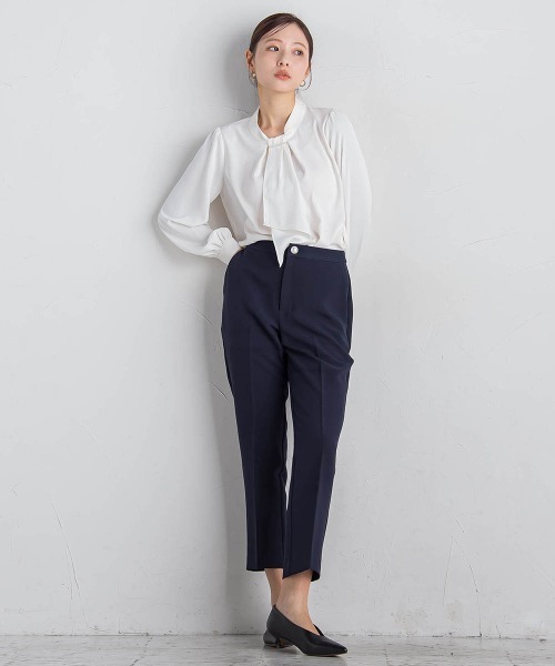 QUEENS COURT（クイーンズコート）の「テーパードパンツ≪洗濯機で洗える/撥水加工≫（その他パンツ・レディース・ブラック/ネイビー/ピンク・S/XS/M）」の14枚目の写真