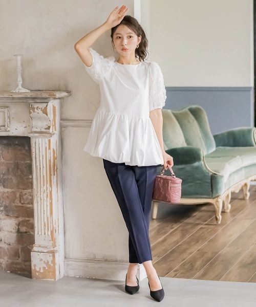 QUEENS COURT（クイーンズコート）の「テーパードパンツ≪洗濯機で洗える/撥水加工≫（その他パンツ・レディース・ブラック/ネイビー/ピンク・S/XS/M）」の8枚目の写真