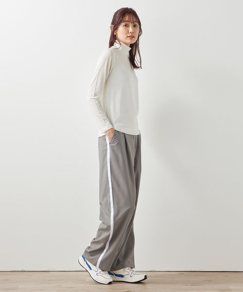 Petit Honfleur(プチオンフルール)の「メロークシュネックウールプルオーバー(Tシャツ/カットソー・レディース・グレー/アイボリー/ブラック・M/L)」の20枚目の写真