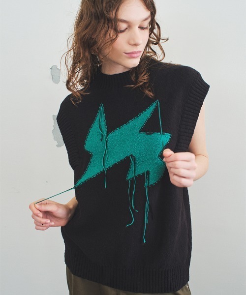 soduk(スドーク)の「【soduk】flash! knit vest(ベスト・レディース・ブラック/ベージュ・ONE SIZE)」の13枚目の写真
