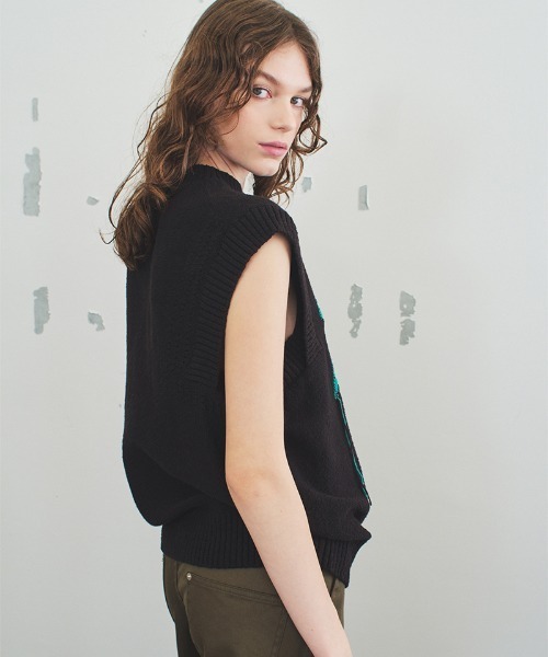 soduk(スドーク)の「【soduk】flash! knit vest(ベスト・レディース・ブラック/ベージュ・ONE SIZE)」の12枚目の写真