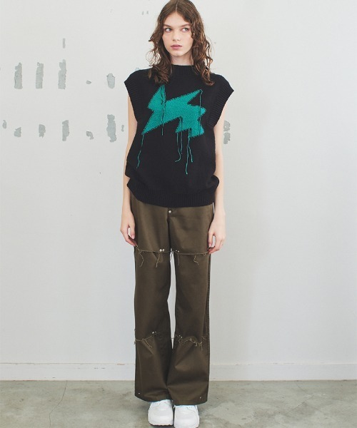 soduk(スドーク)の「【soduk】flash! knit vest(ベスト・レディース・ブラック/ベージュ・ONE SIZE)」の10枚目の写真