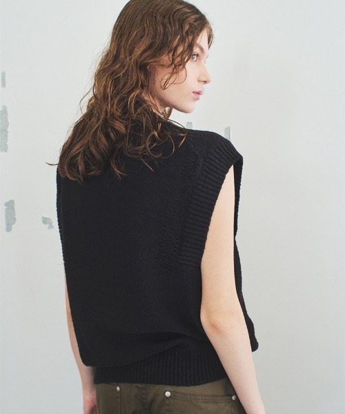 soduk(スドーク)の「【soduk】flash! knit vest(ベスト・レディース・ブラック/ベージュ・ONE SIZE)」の11枚目の写真