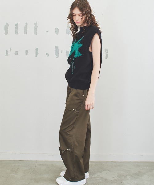 soduk(スドーク)の「【soduk】flash! knit vest(ベスト・レディース・ブラック/ベージュ・ONE SIZE)」の9枚目の写真
