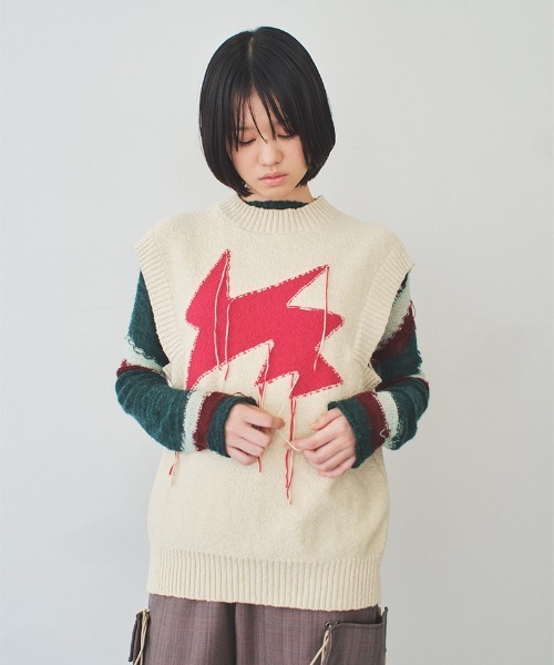 soduk(スドーク)の「【soduk】flash! knit vest(ベスト・レディース・ブラック/ベージュ・ONE SIZE)」の18枚目の写真