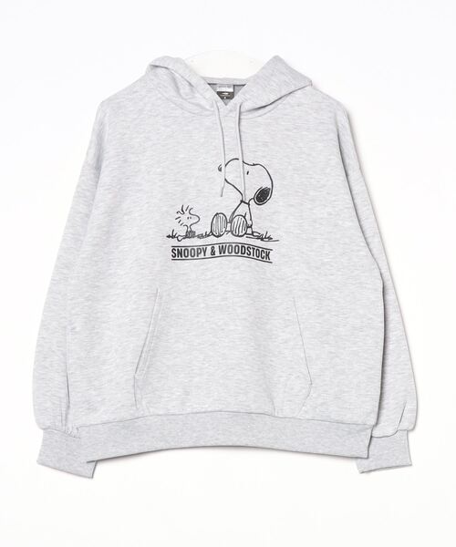 PEANUTS(ピーナッツ)の「ピーナッツ テックスウェットパーカー(パーカー・レディース・グリーン/グレー・M/L)」の1枚目の写真