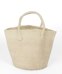 UNBILLION | アフリカンスクエアー AFRICANSQUARE / オール羊毛サイザルバッグ9インチ共手(かごバッグ)