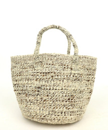 UNBILLION | アフリカンスクエアー AFRICANSQUARE / オール羊毛サイザルバッグ9インチ共手(かごバッグ)