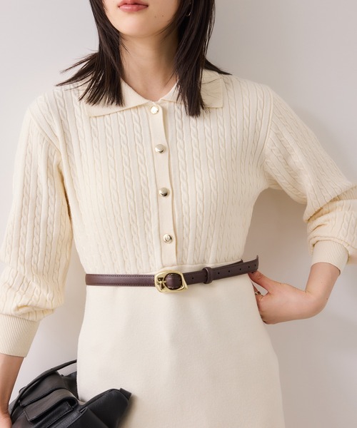 VIS(ビス)の「18mm幅ニュアンス変形(ベルト・レディース・ブラック/ダークブラウン・FREE)」の10枚目の写真