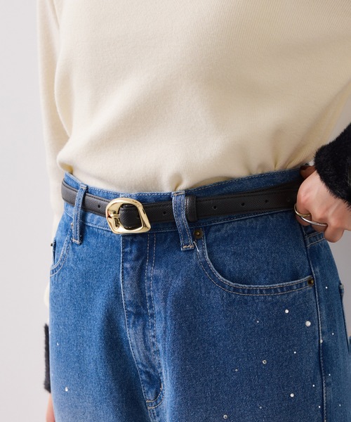 VIS(ビス)の「18mm幅ニュアンス変形(ベルト・レディース・ブラック/ダークブラウン・FREE)」の14枚目の写真