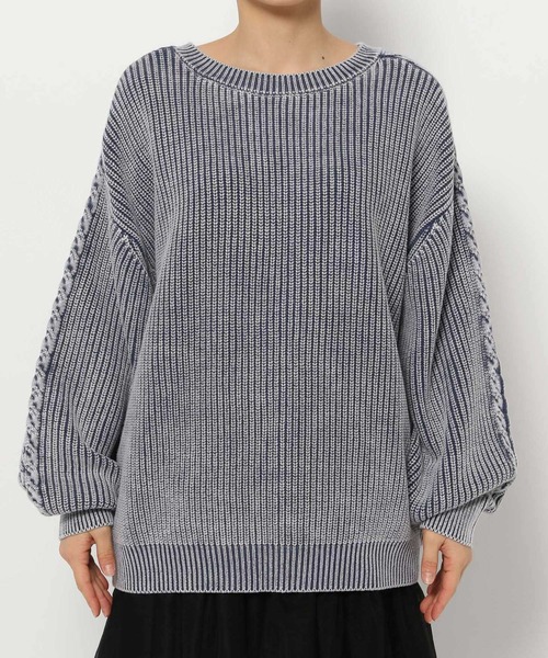 HARE(ハレ)の「2WAYカコウミドルニット(HARE)(ニット/セーター・レディース・ブラック/ブルー・FREE)」の17枚目の写真