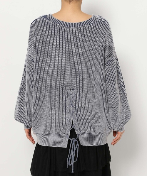 HARE(ハレ)の「2WAYカコウミドルニット(HARE)(ニット/セーター・レディース・ブラック/ブルー・FREE)」の19枚目の写真