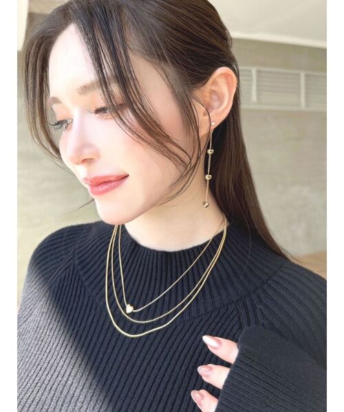 RESEXXY（リゼクシー）の「タイニーハートモチーフネックレス（ネックレス・レディース・シルバー/ゴールド・FREE）」の3枚目の写真