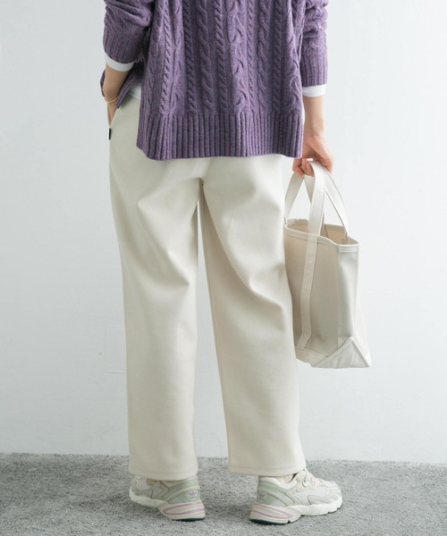 URBAN RESEARCH DOORS（アーバンリサーチドアーズ）の「『UR TECH』ニットメルトンパンツ（その他パンツ・レディース・チャコールグレー/アイボリー・MEDIUM）」の18枚目の写真