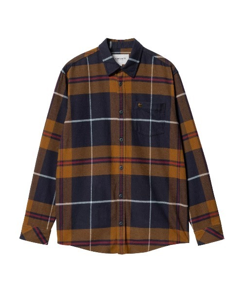 Carhartt WIP(カーハートダブリューアイピー)の「Carhartt WIP L/S GARNETT SHIRT(カーハート ワークインプログレス L/S ガーネット シャツ)(シャツ/ブラウス・メンズ・ブラウン系/グリーン系・SMALL/MEDIUM/LARGE/X-LARGE)」の2枚目の写真