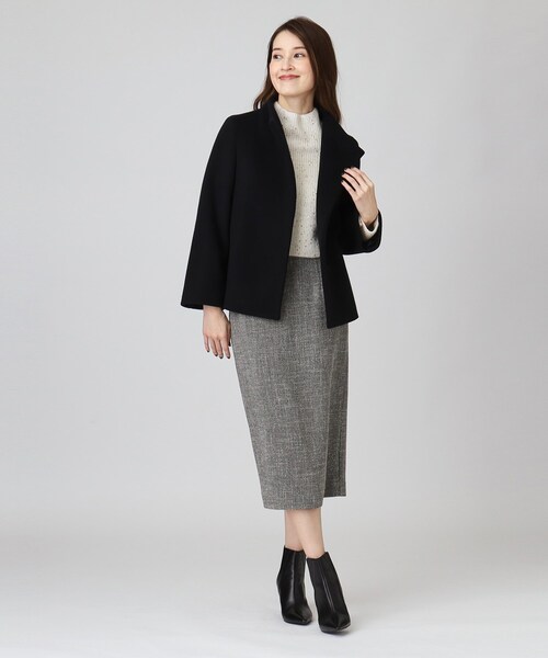 クードシャンス　2024冬新作　ショートコート　ブラック　38 クードシャンス 2024冬新作 ショートコート ブラック 38