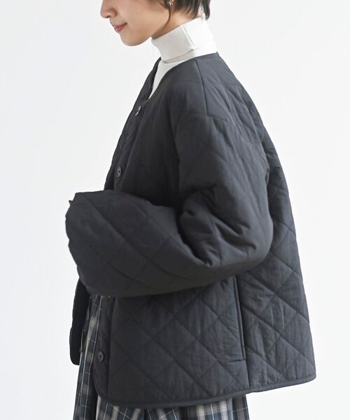 rps（アールピーエス）の「ボリュームスリーブ裏ボアキルトジャケット（ダウンジャケット/コート・レディース・アイボリー/ブラック/カーキ・フリー）」の9枚目の写真