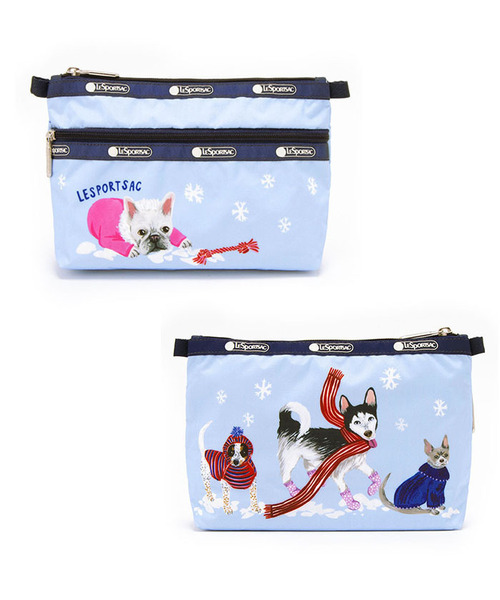 COSMETIC CLUTCH スノーウィーパプスコスメティック（ポーチ）｜LeSportsac（レスポートサック）