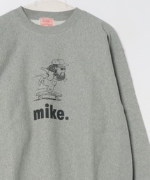 BIG MIKE ビッグマイク/ マイク スケート 裏起毛 クルーネックスウェット キャラクタープリント ユニセックス 102438103