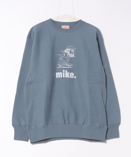 BIG MIKE(ビッグマイク)の「BIG MIKE ビッグマイク/ マイク スケート 裏起毛 クルーネックスウェット キャラクタープリント ユニセックス 102438103(スウェット・メンズ・杢グレー/ブラック/ブルー系その他・X-LARGE/LARGE/MEDIUM)」の4枚目の写真