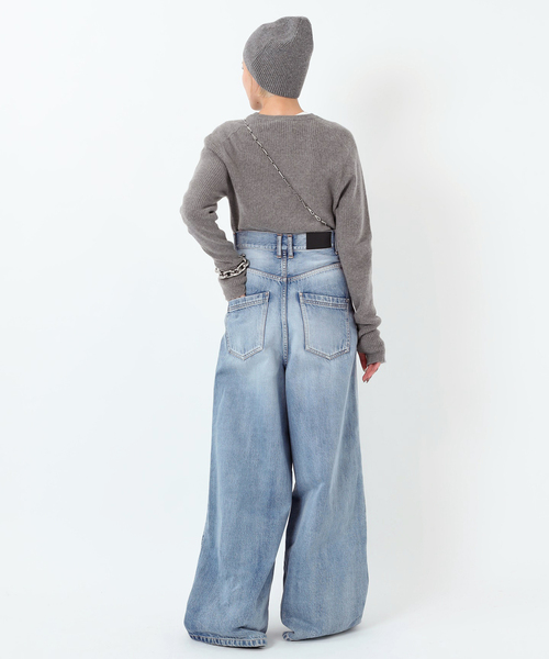 AP STUDIO(エーピーストゥディオ)の「カシミヤロングリブプルオーバー(ニット/セーター・レディース・チャコールグレー/モカ・FREE)」の14枚目の写真