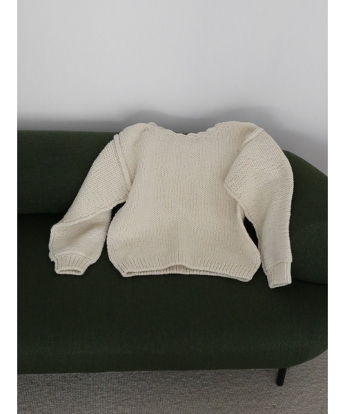 Katrin TOKYO（カトリーントーキョー）の「handmade scalloped frill knit（ニット/セーター・レディース・レモンイエロー/アイボリー・XS/FREE）」の9枚目の写真