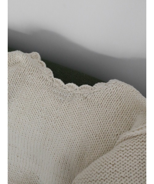 Katrin TOKYO（カトリーントーキョー）の「handmade scalloped frill knit（ニット/セーター・レディース・レモンイエロー/アイボリー・XS/FREE）」の7枚目の写真
