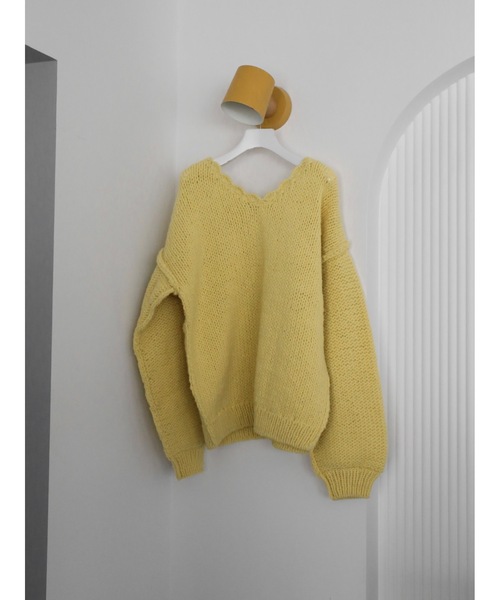 Katrin TOKYO（カトリーントーキョー）の「handmade scalloped frill knit（ニット/セーター・レディース・レモンイエロー/アイボリー・XS/FREE）」の16枚目の写真