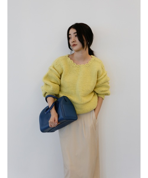 Katrin TOKYO（カトリーントーキョー）の「handmade scalloped frill knit（ニット/セーター・レディース・レモンイエロー/アイボリー・XS/FREE）」の22枚目の写真