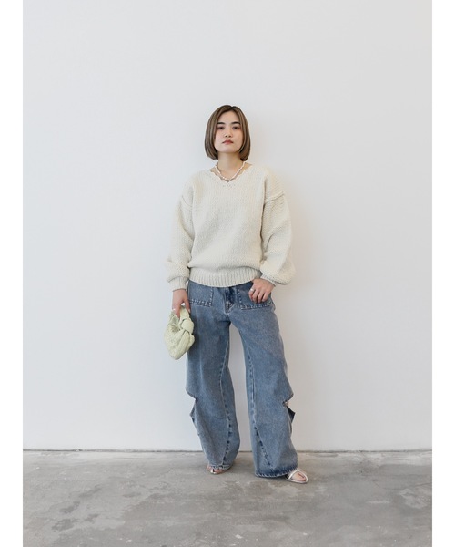 Katrin TOKYO（カトリーントーキョー）の「handmade scalloped frill knit（ニット/セーター・レディース・レモンイエロー/アイボリー・XS/FREE）」の17枚目の写真