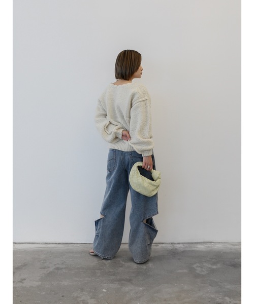 Katrin TOKYO（カトリーントーキョー）の「handmade scalloped frill knit（ニット/セーター・レディース・レモンイエロー/アイボリー・XS/FREE）」の19枚目の写真