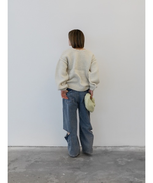 Katrin TOKYO（カトリーントーキョー）の「handmade scalloped frill knit（ニット/セーター・レディース・レモンイエロー/アイボリー・XS/FREE）」の14枚目の写真