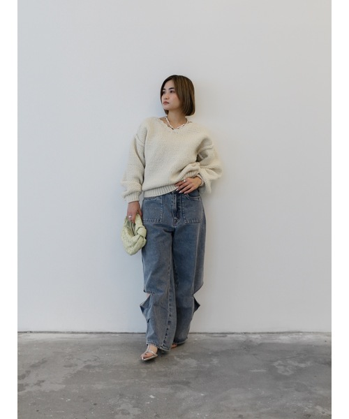 Katrin TOKYO（カトリーントーキョー）の「handmade scalloped frill knit（ニット/セーター・レディース・レモンイエロー/アイボリー・XS/FREE）」の18枚目の写真