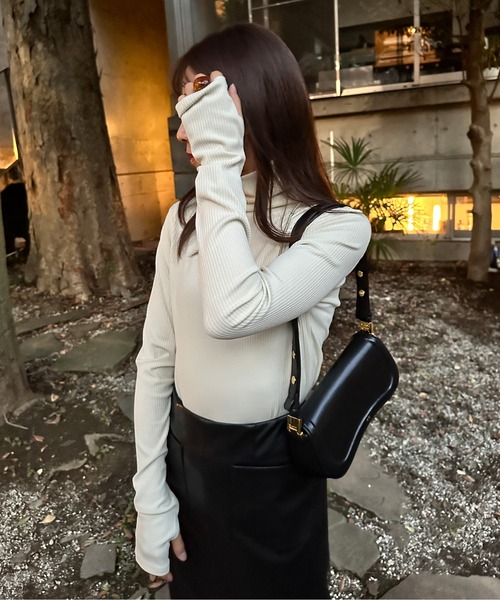 ニット セーター RIB HIGH NECK TOPS(リブハイネックトップス） レディース CIEL'AIR ニット セーター RIB HIGH NECK TOPS(リブハイネック