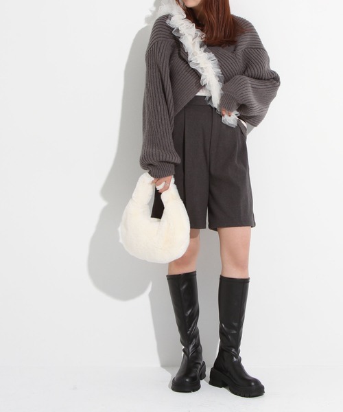 rectangle（レクタングル）の「厚底ヒールストレッチブーツ（ブーツ・レディース・アイボリー/ブラック/ベージュ系その他・23.0cm/23.5cm/24.0cm/24.5cm）」の10枚目の写真