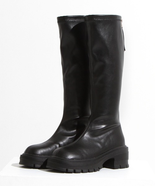 rectangle（レクタングル）の「厚底ヒールストレッチブーツ（ブーツ・レディース・アイボリー/ブラック/ベージュ系その他・23.0cm/23.5cm/24.0cm/24.5cm）」の12枚目の写真