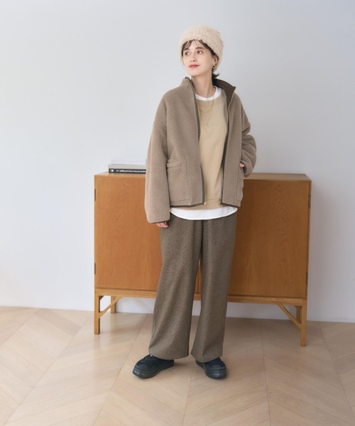 studio CLIP（スタディオクリップ）の「あったかストレートパンツ[プチ・プラスサイズあり]（その他パンツ・レディース・ネイビー/ブラウン/その他1/その他2・SMALL/MEDIUM/LARGE/X-LARGE/XX-LARGE/XXX-LARGE/PF）」の9枚目の写真