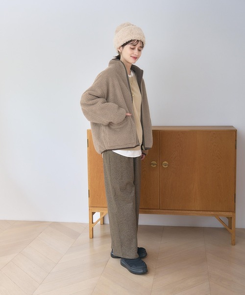 studio CLIP（スタディオクリップ）の「あったかストレートパンツ[プチ・プラスサイズあり]（その他パンツ・レディース・ネイビー/ブラウン/その他1/その他2・SMALL/MEDIUM/LARGE/X-LARGE/XX-LARGE/XXX-LARGE/PF）」の10枚目の写真