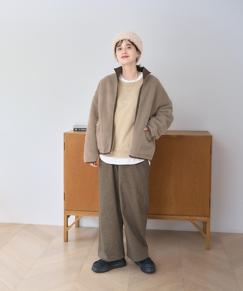 studio CLIP（スタディオクリップ）の「あったかストレートパンツ[プチ・プラスサイズあり]（その他パンツ・レディース・ネイビー/ブラウン/その他1/その他2・SMALL/MEDIUM/LARGE/X-LARGE/XX-LARGE/XXX-LARGE/PF）」の11枚目の写真