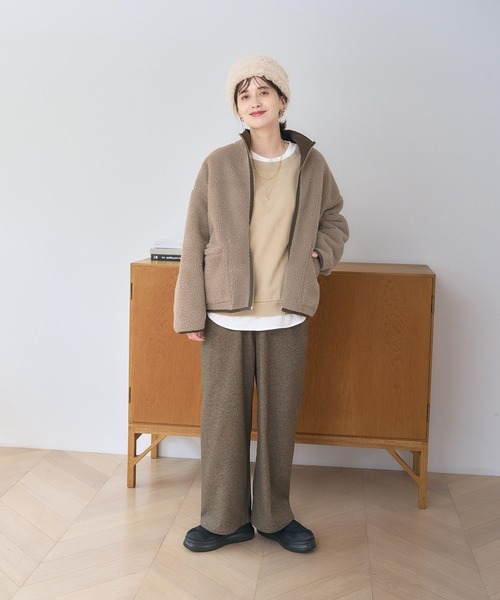 studio CLIP（スタディオクリップ）の「あったかストレートパンツ[プチ・プラスサイズあり]（その他パンツ・レディース・ネイビー/ブラウン/その他1/その他2・SMALL/MEDIUM/LARGE/X-LARGE/XX-LARGE/XXX-LARGE/PF）」の12枚目の写真