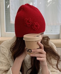 Vipoa | flower knit beanie(ニットキャップ/ビーニー)