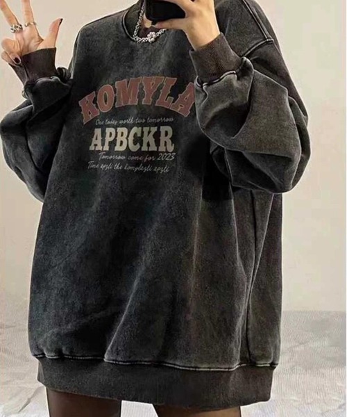 SpRay(スプレイ)の「裏起毛ピグメントプリントスウェット(スウェット・レディース・A/B/C/D/E・FREE)」の6枚目の写真