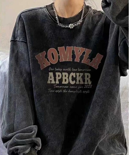 SpRay(スプレイ)の「裏起毛ピグメントプリントスウェット(スウェット・レディース・A/B/C/D/E・FREE)」の7枚目の写真