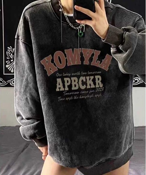 SpRay(スプレイ)の「裏起毛ピグメントプリントスウェット(スウェット・レディース・A/B/C/D/E・FREE)」の8枚目の写真