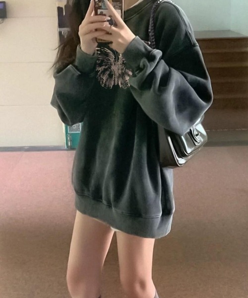 SpRay(スプレイ)の「裏起毛ピグメントプリントスウェット(スウェット・レディース・A/B/C/D/E・FREE)」の22枚目の写真