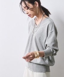 CHIC STYLE | Vネックニットプルオーバー ＜大きいサイズ有＞シックスタイル　(ニット/セーター)